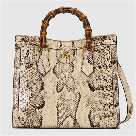 gucci diana small python tote bag|gucci diana handbags.